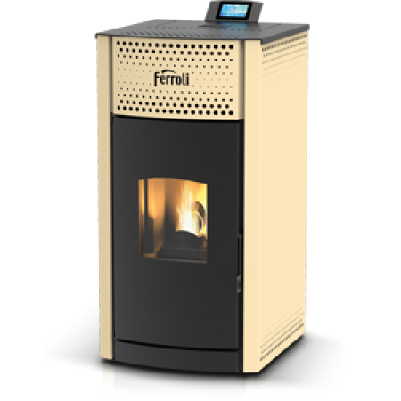 Salerno Pellet 24 granulu kamīns ar ūdens kontūru Granulu kamīns ar ūdens kontūru